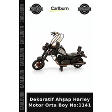 Carlburn Özel Üretim Hediyelik Motosiklet Ev Dekorasyon Dekoratif Ahşap Harley Motor Orta Boy NO:1141