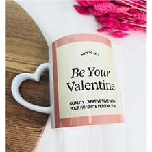 Prime Be Your Valentine Tasarımlı Kalp Kulplu Kupa