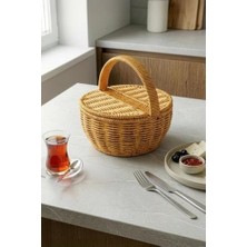 Prime Yuvarlak Hasır Mini Kulplu Organizer Sepet - BB6068