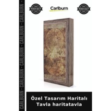 Carlburn Özel Üretim Oyun Ahşap Hobi Özel Tasarım Haritalı Tavla Haritatavla