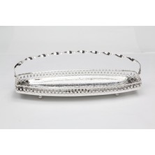 Prime Life Ingiliz Gümüşü Saplı Oval Kurabiyelik 40 x 15 cm