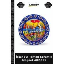Carlburn Özel Üretim Hediyelik Hatıra Turistik Koleksiyon Dekoratif Istanbul Temalı Seramik Magnet ALK5851