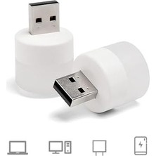 Prime USB Mini LED Lambalar, Okuma Işığı, USB Gece Lambası, Mobil Led, Bebek Uykusu, Mobil Şarj Lambaları Için Küçük Yuvarlak Işıklar (8 Adet)
