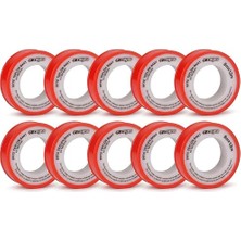 Ptfe Teflon Bant 10 Adet 8mm x 12M | Su ve Gaz Tesisatı Için Sızdırmazlık Bandı | Yüksek Dayanım 10 Adet