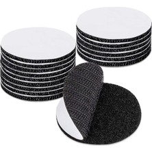 Cırt Cırtlı Bant, Kendinden Yapışkanlı, Ekstra Güçlü, 20 Adet 50 Mm, Çift Taraflı Cırt Cırtlı Noktalar, Kendinden Yapışkanlı, Polyester ve Yırtılmaz Naylon