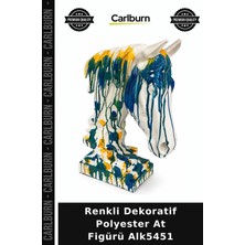 Carlburn Özel Üretim Hediyelik Salon Aksesuar Renkli Dekoratif Polyester At Figürü ALK5451