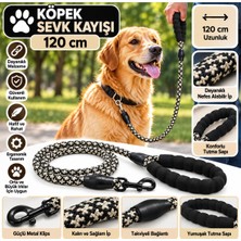 Baron Pet Senye Köpek Sevk Kayışı Örgülü Fitil Siyah-Beyaz 120 cm