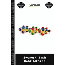 Carlburn Özel Üretim Zarif Takı Aksesuar Şık Kadın Swaroski Taşlı Balık ALK5730