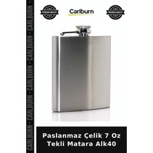 Carlburn Özel Üretim Paslanmaz Çelik 7 Oz Tekli Matara ALK40