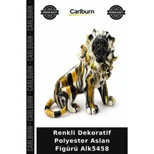 Carlburn Özel Üretim Figür Salon Aksesuar Ofis Modern Hediye Renkli Dekoratif Polyester Aslan Figürü ALK5458