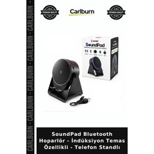 Carlburn Soundpad Bluetooth Hoparlör Indüksiyon Temas Telefon Standlı Type-C Şarj Rgb Ambiyans Aydınlatma