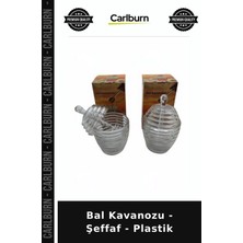Carlburn Özel Üretim Kahvaltı Sunum Mutfak Şık Bal Kavanozu - Şeffaf - Plastik