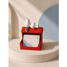 Snoopy Temalı Notluk Standı - Sevimli Snoopy ve Kulübe Tasarımlı Masa Üstü Not Kağıdı Tutucu