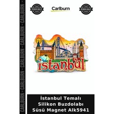 Carlburn Özel Üretim Hediyelik Hatıra Dekoratif Mutfak Istanbul Temalı Silikon Buzdolapı Süsü Magnet ALK5941