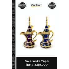 Carlburn Özel Üretim Dekoratif Gümüş Ev Aksesuarı Hediyelik Şık Swaroski Taşlı Ibrik ALK5777