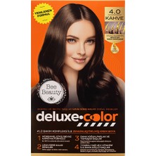 5 Adet Bee Beauty Deluxe Color Kit Saç Boyası 4.0 Kahve