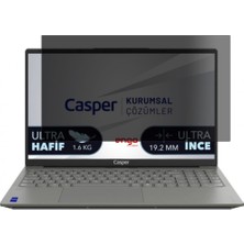 Engo Casper Nirvana X750 15.6 Inç Ile Uyumlu Hayalet Ekran Koruyucu Notebook, Yandan Görünmeyen Anti-Spy Gizlilik (Privacy) Laptop Koruması, 9h Temperli Nano Kırılmaz Esnek Cam, Parlama Önleyici 16:9