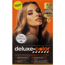 3 Adet Bee Beauty Deluxe Color Kit Saç Boyası 8.0 Açık Kumral