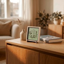 Kelime-I Tevhid Yazılı Dekoratif Obje, Ev & Ofis Için 10X10CM Minyatür Tasarım Manevi Değerli Hediye