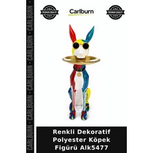 Carlburn Özel Üretim Figür Hediye Ev Aksesuarı Renkli Dekoratif Polyester Köpek Figürü ALK5477