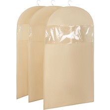 Ocean Home Textile 3'lü Bej Balıksırtı Elbise Kılıfı Set