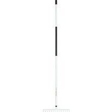 14 Dişler ile Işık Toprak Rake, Genişlik: 36 Cm, Güçlendirilmiş Çelik Dişleriyle/alüminyum Saplı, Siyah/beyaz, 1019608