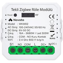 Tuya Mini Zigbee Kuru Kontak Röle (Tuya, Smart Life, Home Assistant, ZIGBEE2MQTT Uyumlu)