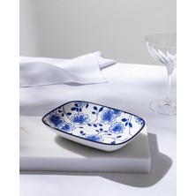 Ms Reve Bleu Seren Tabak - 17 cm - Mavi/beyaz