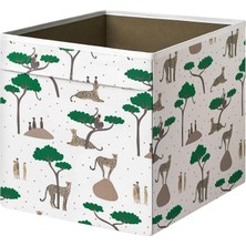 Ms Sandlöpare Beyaz-Çok Renkli Desenli 33X38X33 cm Kutu - 10613301 | Ikea 33X38X33 cm Kutu