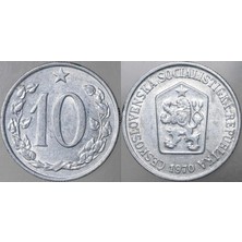 Banknoting Çekoslovakya 10 Haleru 1970.