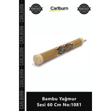 Carlburn Özel Üretim El Yapımı Dekoratif Rahatlatıcı Meditasyon Müzik Aleti Bambu Yağmur Sesi 60 cm NO1081
