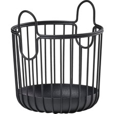 Zone Denmark Inu Saklama Sepeti, Mutfak, Banyo, Çocuk Odası, Ev Ofis Için Küçük Saklama Sepeti, Metal, Çap 10,5 Cm, Yükseklik 13,5 Cm, Siyah