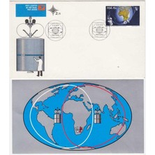 Banknoting Güney Afrika Iletişim - Uydular-Telekomünikasyon Temalı Özel Damgalı Pullu Posta Kartı Antiye ve Zarf. Fdc.
