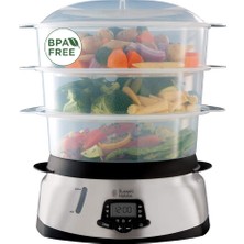 Russell Hobbs 23560-56 Dijital Buharlı Pişirici, Dijital Ekran + Programlanabilir Zamanlayıcı, 3 Bulaşık Makinesinde Yıkanabilir Buharlayıcı + Pirinç Kasesi + 8 Yumurta Tutucu, Bpa Içermez, 10.5 L
