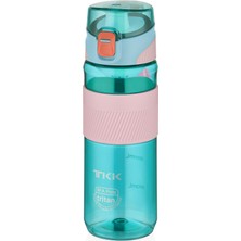 Ms Vagonlife Tkk Okul Su Matarası - Renkli - 700ML - Tritan Suluk Soft Touch (Mavi)