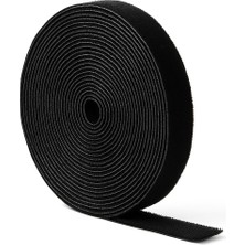 Ms Cırt Cırt Sabitleyici Kablo Düzenleyici - 5 Metre x 1cm | Kolay Kullanım, Bahçe ve Ev Için Pratik Çözüm (Siyah)