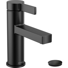Ms Beric Mat Siyah Modern Tek Kolu Tek Delikli Banyo Bataryası Tahliye Düzeneği ve Banyo Lavabonuz Için Isteğe Bağlı Deckplate Ile, 84774BL