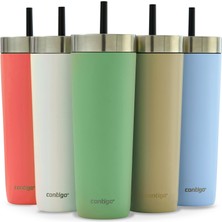 Ms No-Spill Tumbler Yalıtımlı Su Şişesi, Pipetli, Yeşil, 720 ml