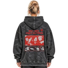 Sevbano Red Hot Chill Peppers Rock Metal Müzik Grubu Baskılı Unisex Oversize Yıkamalı Hoodie Sweatshirt