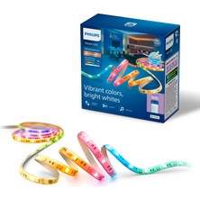 Philips Smart Lighting Rgbıcww LED Şerit, 5 M, Tip C, Çok Renkli Renk Geçişleri, Ayarlanabilir Beyaz Işık, Ortam Işığı, Wiz, Alexa, Google Home, Apple Home ile Bağlanır, Tekli Paket
