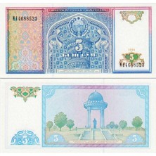 Banknoting Özbekistan 5 Som 1994 Çil Kondisyon.