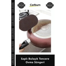 Carlburn Özel Üretim Mutfak Temizleme Aparatı Paslanmaz Çelik Ergonomik Saplı Bulaşık Tencere Ovma Süngeri