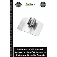 Carlburn Özel Üretim Şef Zırh Paslanmaz Çelik Parmak Koruyucu Mutfak Kesme Doğrama Güvenlik Aparatı