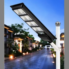Ms Solar Güneş Enerjili Dış Mekan Sokak Lambası - Bahçe Aydınlatması, Hareket Sensörlü Projektör, IP65 Su Geçirmez Avlu ve Otopark Aydınlatma Armatürü (Orta)