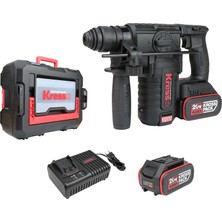 Kress KUC61.2 20VOLT 4.0AH. 2.2j Li-Ion Çift Akülü Şarjlı Kömürsüz Profesyonel Sds-Plus Pnömatik Kırıcı/delici