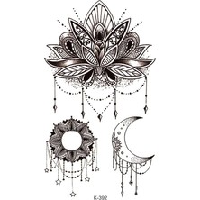 MSP Mandala Lotus ve Ay Geçici Dövme