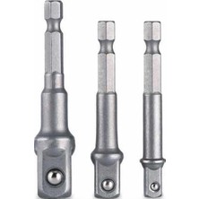 MSP Lokma Adaptörü Seti, 1/4", 3/8", 1/2" Çelik, Matkap ve Vidalama Aletleri Için 1/4" Hex Plus