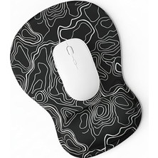 MSP Bilek Destekli Mouse Pad Ergonomik Kaymaz Taban Masa Pedi Bilek Koruyucu Dijital Mouse Pad Siyah