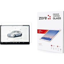 MSP Tesla ile Uyumlu Model Y Yeni Seri 2in1 Temperli Cam Araç Multimedya Ekran Koruyucu Şeffaf