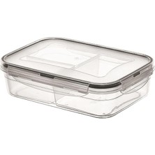 MSP 3 Bölmeli Kilitli Kapaklı 1 Litre Erzak Saklama Kabı LC-510